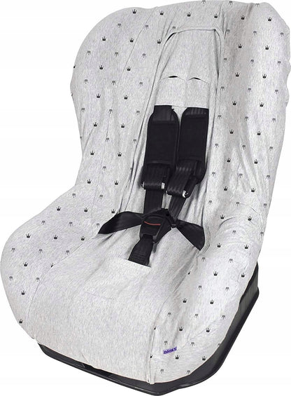 DOOKY SEAT COVER 1 pokrowiec na fotelik UNIWERSALNY gr.1, szary pokrowiec w gwiazdki do fotelika 9-18 kg