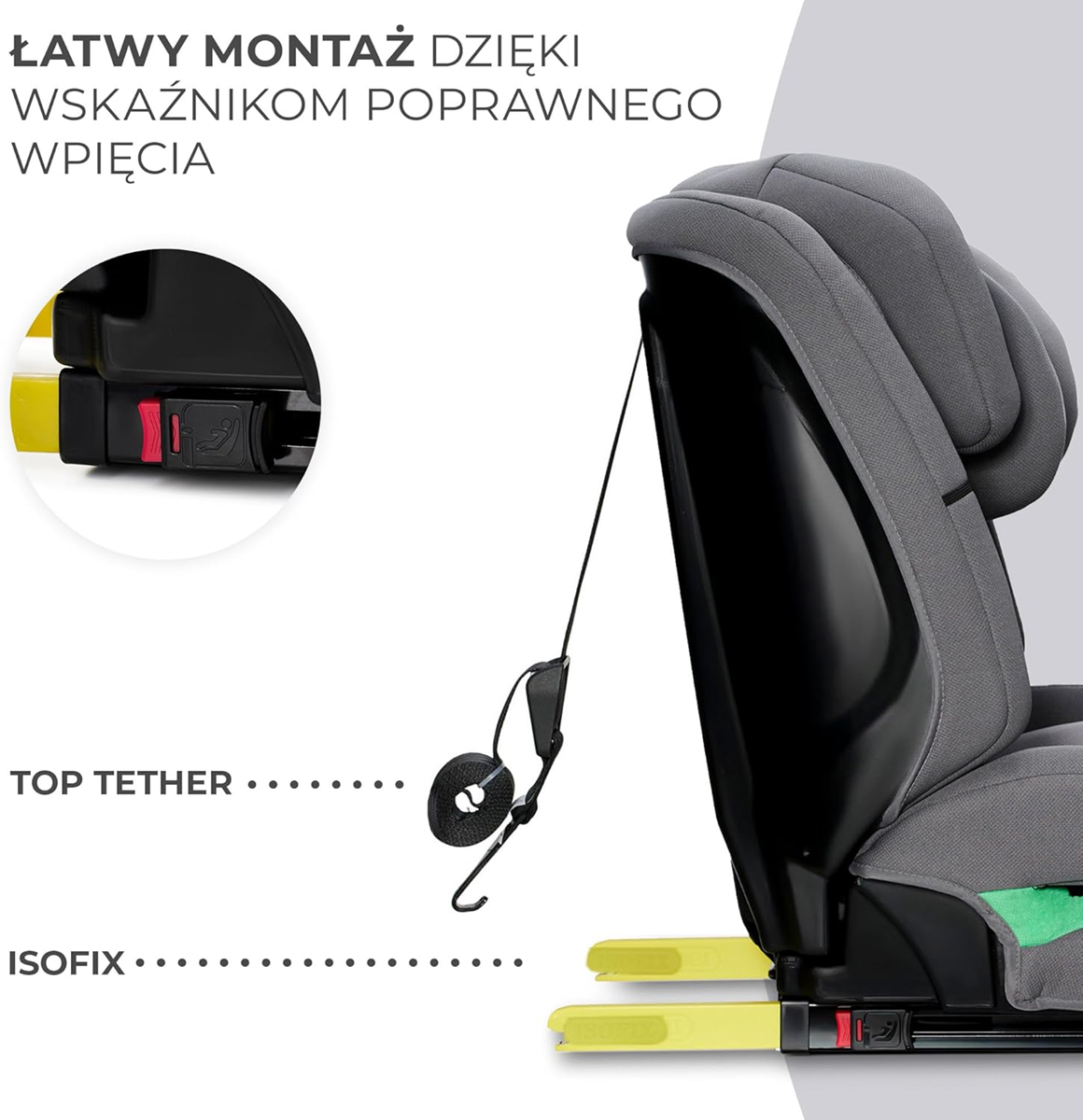 KINDERKRAFT SAFETY FIX 2 i-Size silla de coche ISOFIX grupo 1/2/3 9-36 kg