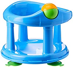 SAFETY 1ST krzesełko do kąpieli 6m+ <10kg niebieskie krzesełko kąpielowe z przyssawkami i obracanym siedziskiem