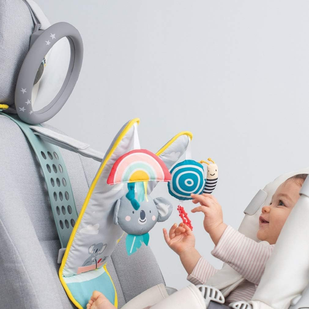 TAF TOYS koala lusterko centrum aktywności do auta, kolorowa zabawka z lusterkiem dla dziecka 12 msc+