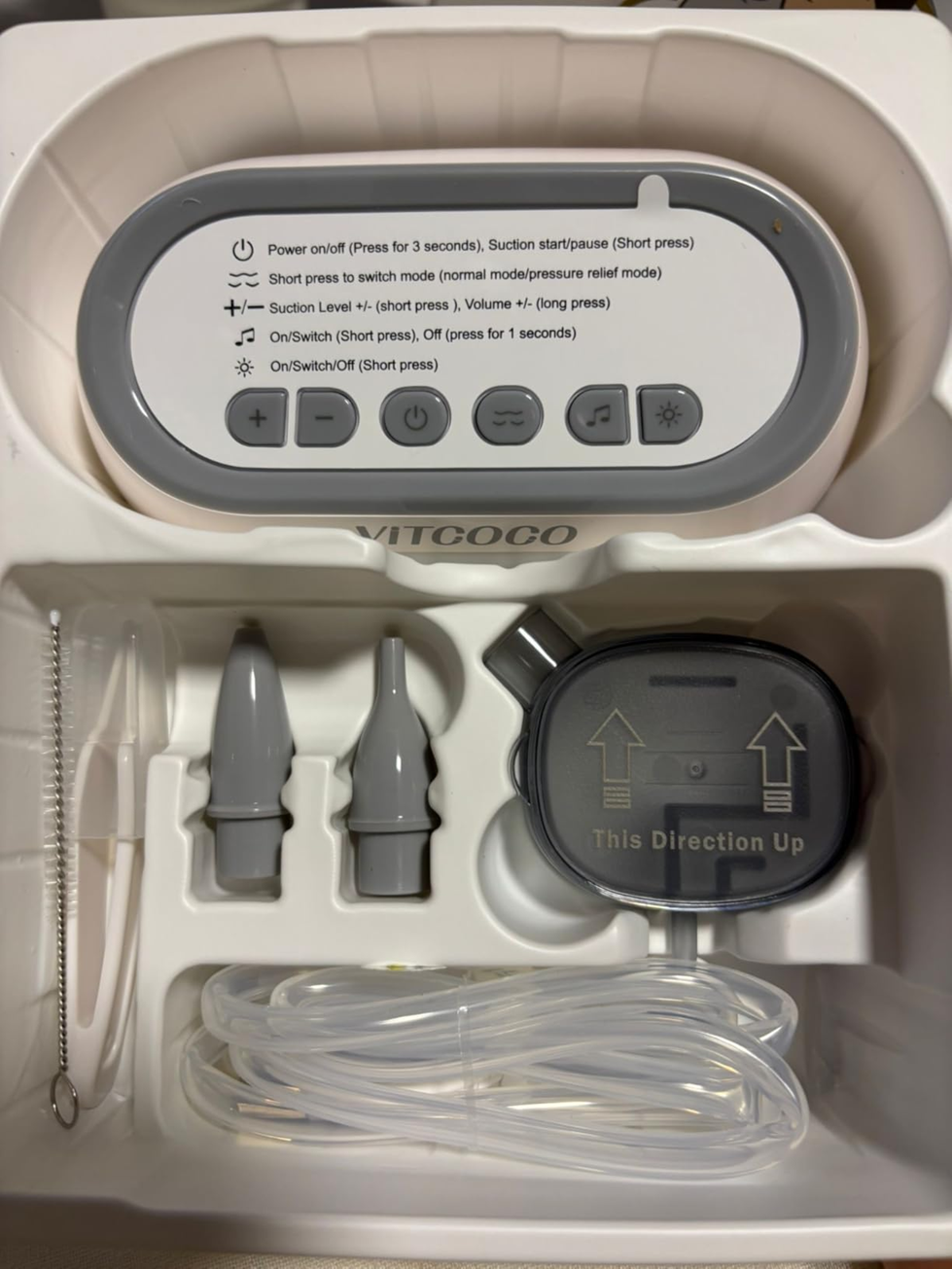 VITCOCO aspirador nasal eléctrico con luz nocturna