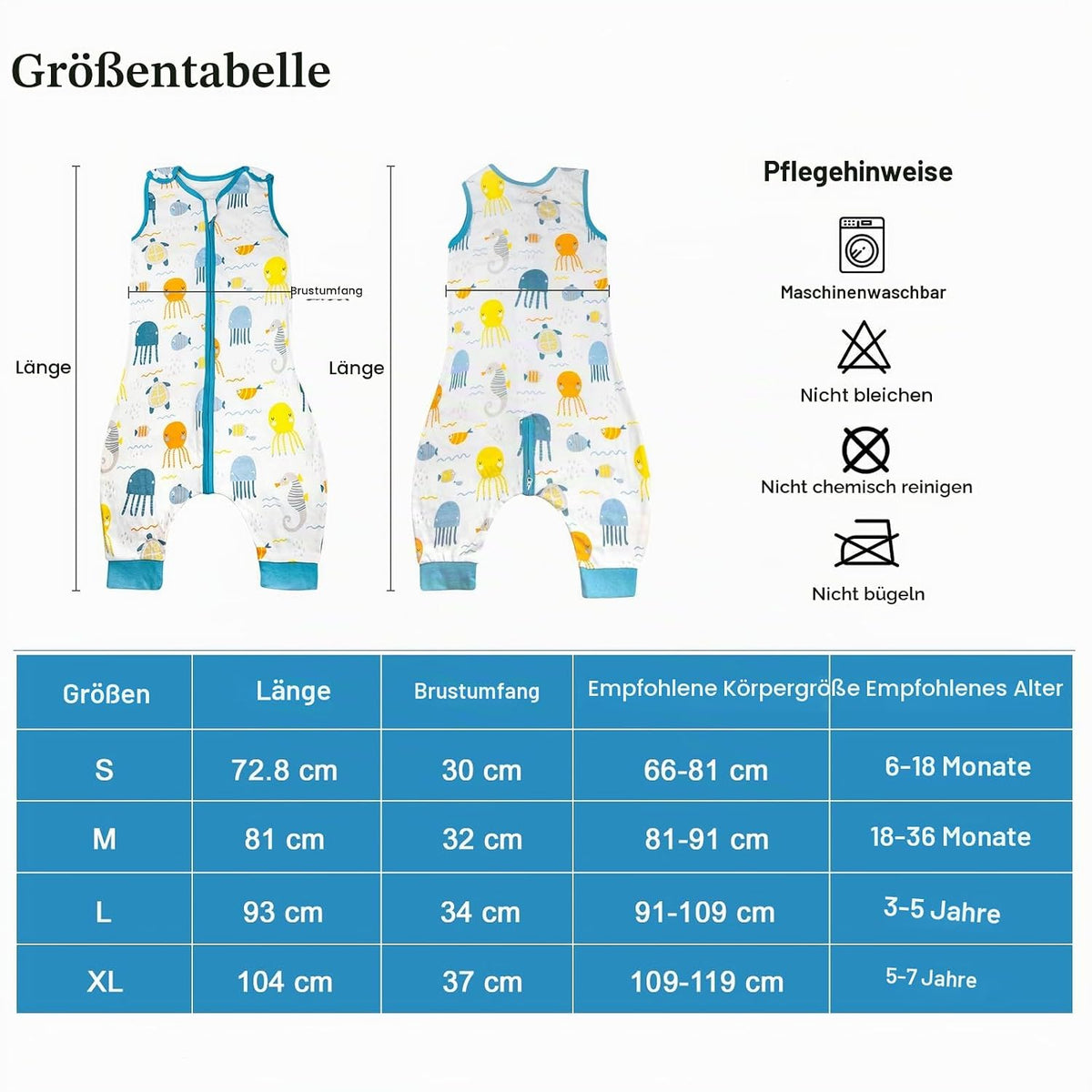 FLYISH DIRECT saco de dormir de verano 0,5 TOG M 18-36 meses