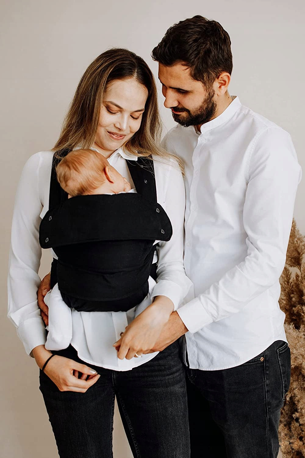 MARSUPI 2.0 nosidełko ergonomiczne S/M 3,5 - 15 kg, czarne nosidło dla niemowlęcia w pozycji M