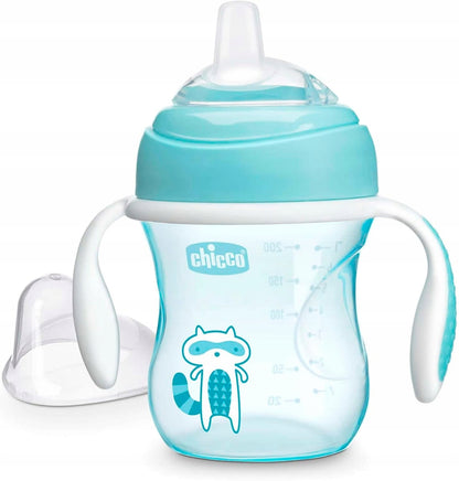 CHICCO Vaso Transition con boquilla y asas antiderrames 200 ml 4 m+