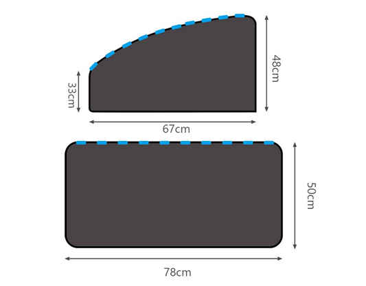 URAQT parasoles para ventanas laterales de coche 4 unidades