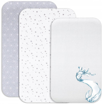 LOVELY HIPPO sábana para cuna 55x90 x2 con protector de colchón