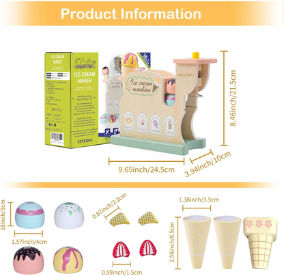 Set de máquina de helados de madera SMARTWO