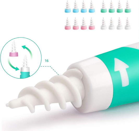 Q GRIPS dispositivo para limpiar oídos + 14 puntas de silicona