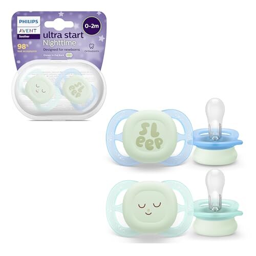 Philips Avent Ultra Start Night smoczki 0-2m x2 — zdjęcie 1