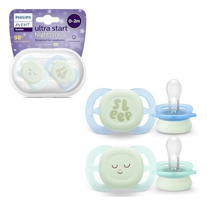 Philips Avent Ultra Start Night smoczki 0-2m x2 — zdjęcie 1