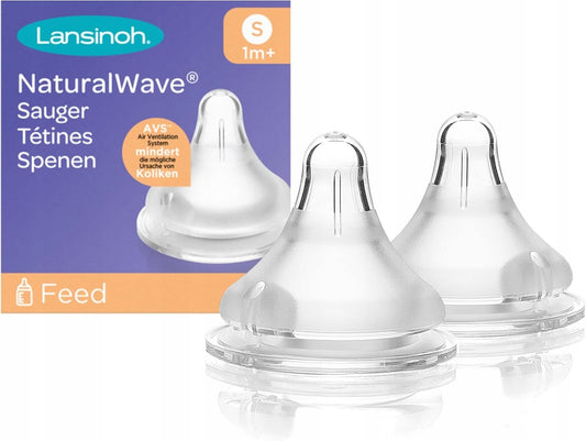 LANSINOH Tetinas NaturalWave para biberón 1m+ S