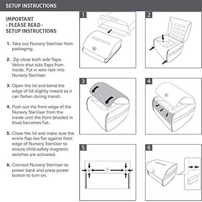 MUNCHKIN UV 59S esterilizador portátil de juguetes 5' 360 grados