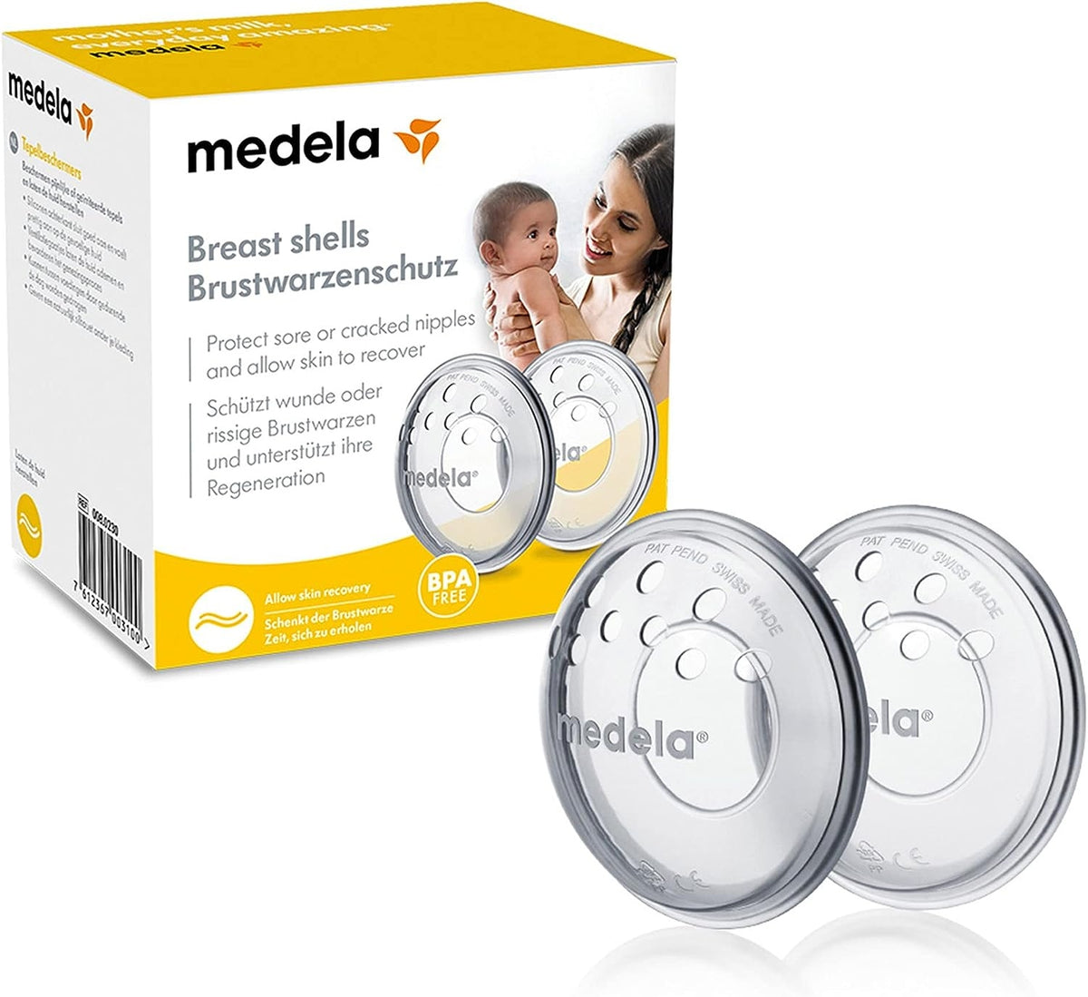 MEDELA muszle ochronne osłonki uniwersalne do ochrony sutków, BPA free, z opakowaniem