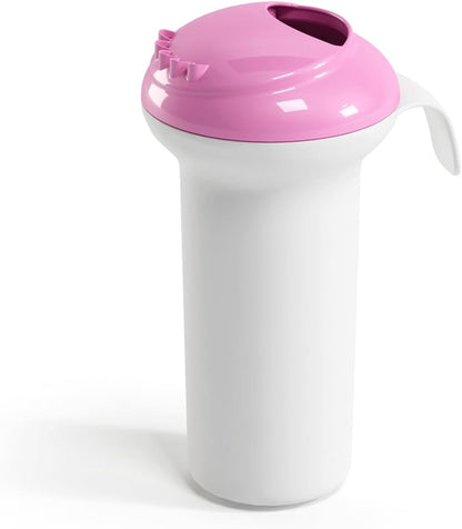OKBABY Splash pojemnik do spłukiwania włosów dziecka 500 ml, różowo-biały kubek dla niemowląt