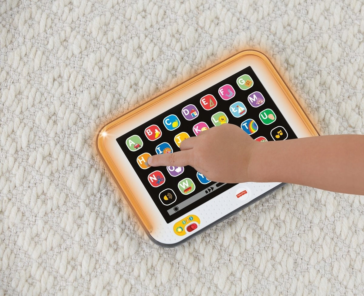 FISHER-PRICE tablet interaktywny J.NIEMIECKI "O dla dzieci 12-36 m, z literami i dźwiękami