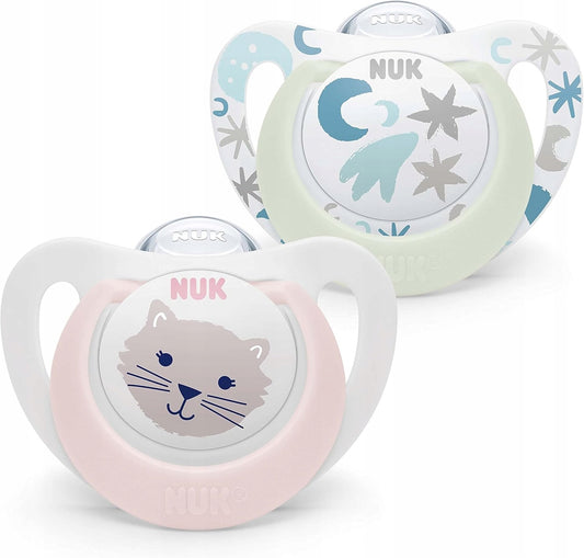 NUK STAR chupete calmante Day&Night x2 0-6m