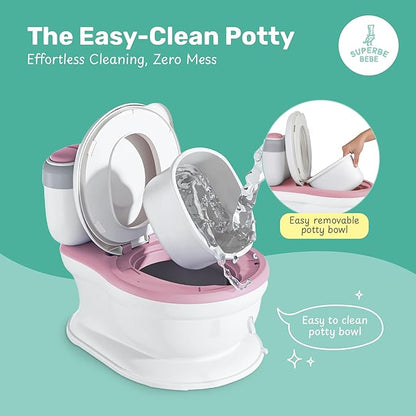 SUPERBE BEBE orinal con compartimento para papel higiénico + SONIDO