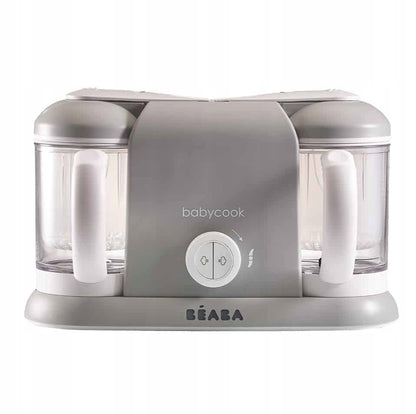 BEABA Babycook Duo ROBOT KUCHENNY 4 w 1 2200 ml, szary parowar i mikser dla dzieci