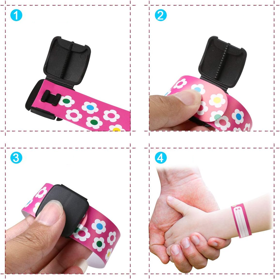 VICLOON pulseras SOS impermeables para niños 8 unidades + rotulador