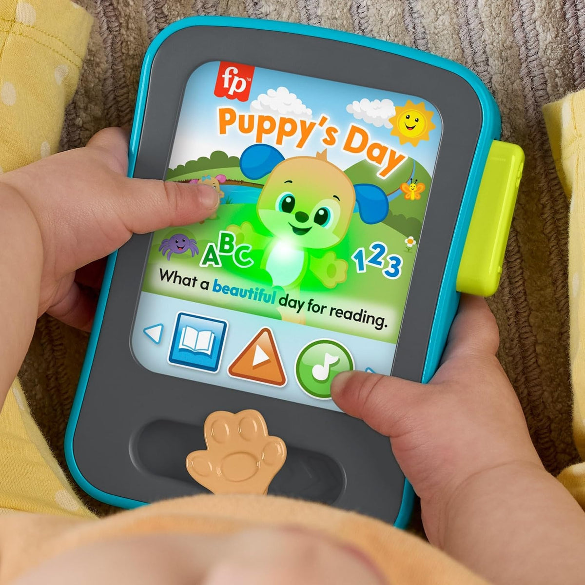 FISHER-PRICE JFK28 lector de cuentos de la Cachorrita Canina en 3 idiomas