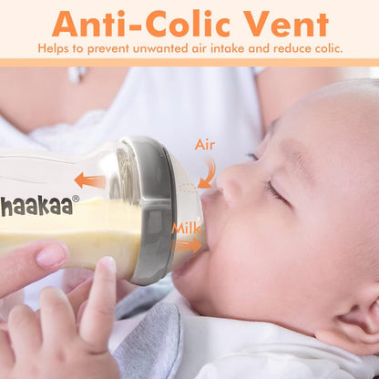 HAAKAA tetina para biberón flujo medio 3 m+ x2 GEN.3