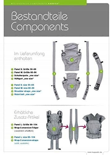 HOPPEDIZ NABACA portabebés ergonómico set básico