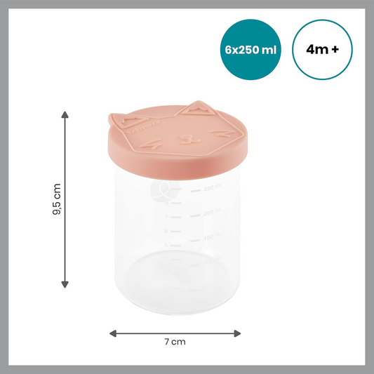 BABYMOOV ISY BOWLS recipientes de vidrio 6x250ml para bebés