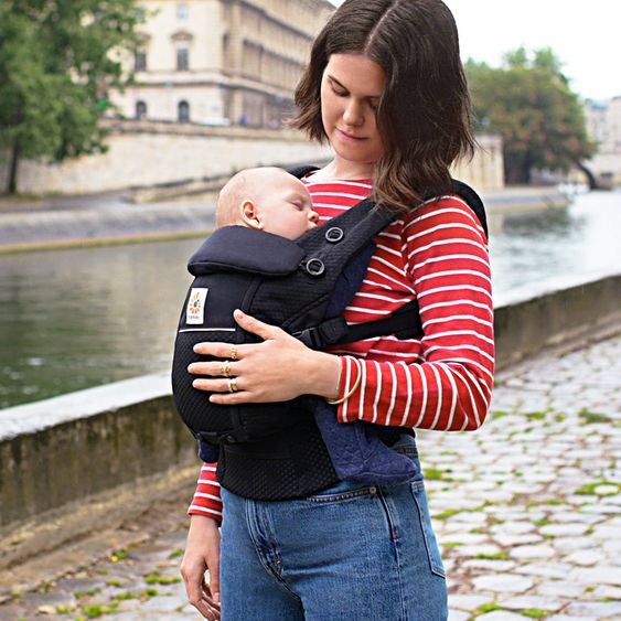 ERGOBABY ADAPT SoftFlex MESH nosidełko ergonomiczne 3,2-20kg, przewiewne czarne nosidełko dla dziecka