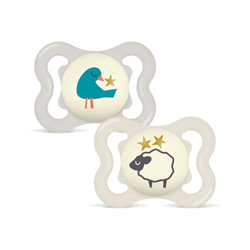 MAM Supreme Night silicone pacifier 0-6m x2 GLOW-IN-THE-DARK