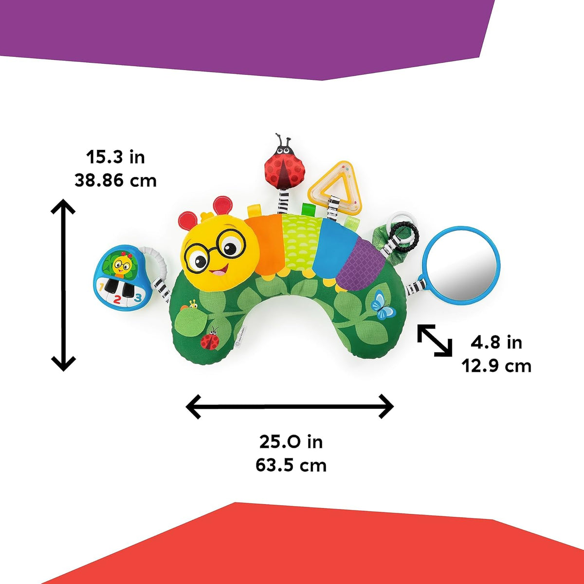 Almohada de juego BABY EINSTEIN para el vientre Oruga 0+