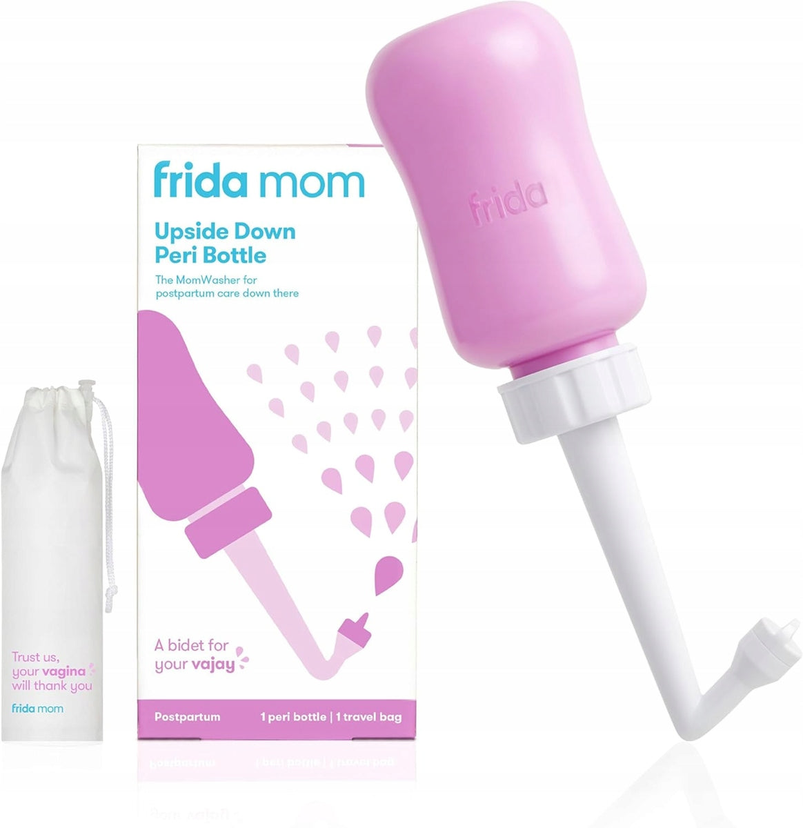 FRIDA Mom botella para cuidado posparto Peri 295 ml + estuche