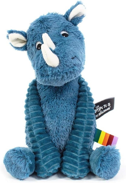 LES DEGLINGOS Ptipotos peluche suave RINOCERONTE 34 cm