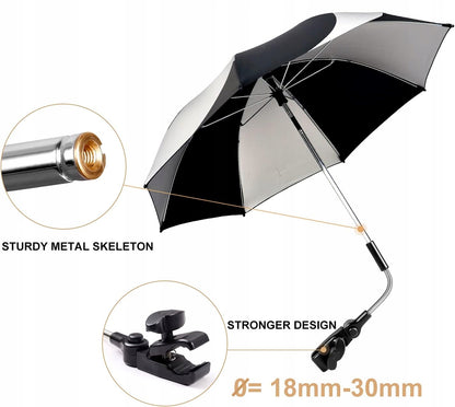 RIGHTO protector paraguas para cochecito diámetro 74 cm impermeable rayos UV