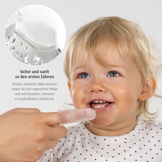 Reer silicone finger toothbrush for oral care