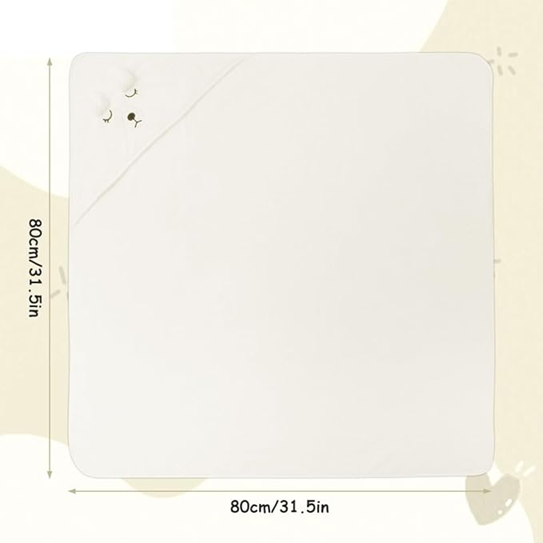 Toalla con capucha 80x80 cm para bebés