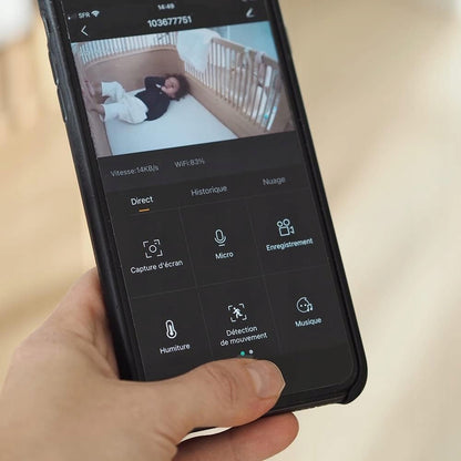 BEABA Zen Premium vigilabebés cámara 360° Full HD con aplicación móvil