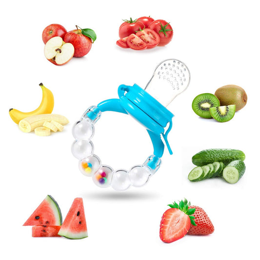 KOSHINE chupete para frutas 2 piezas 5 boquillas + cuchara 125 ml y cadena