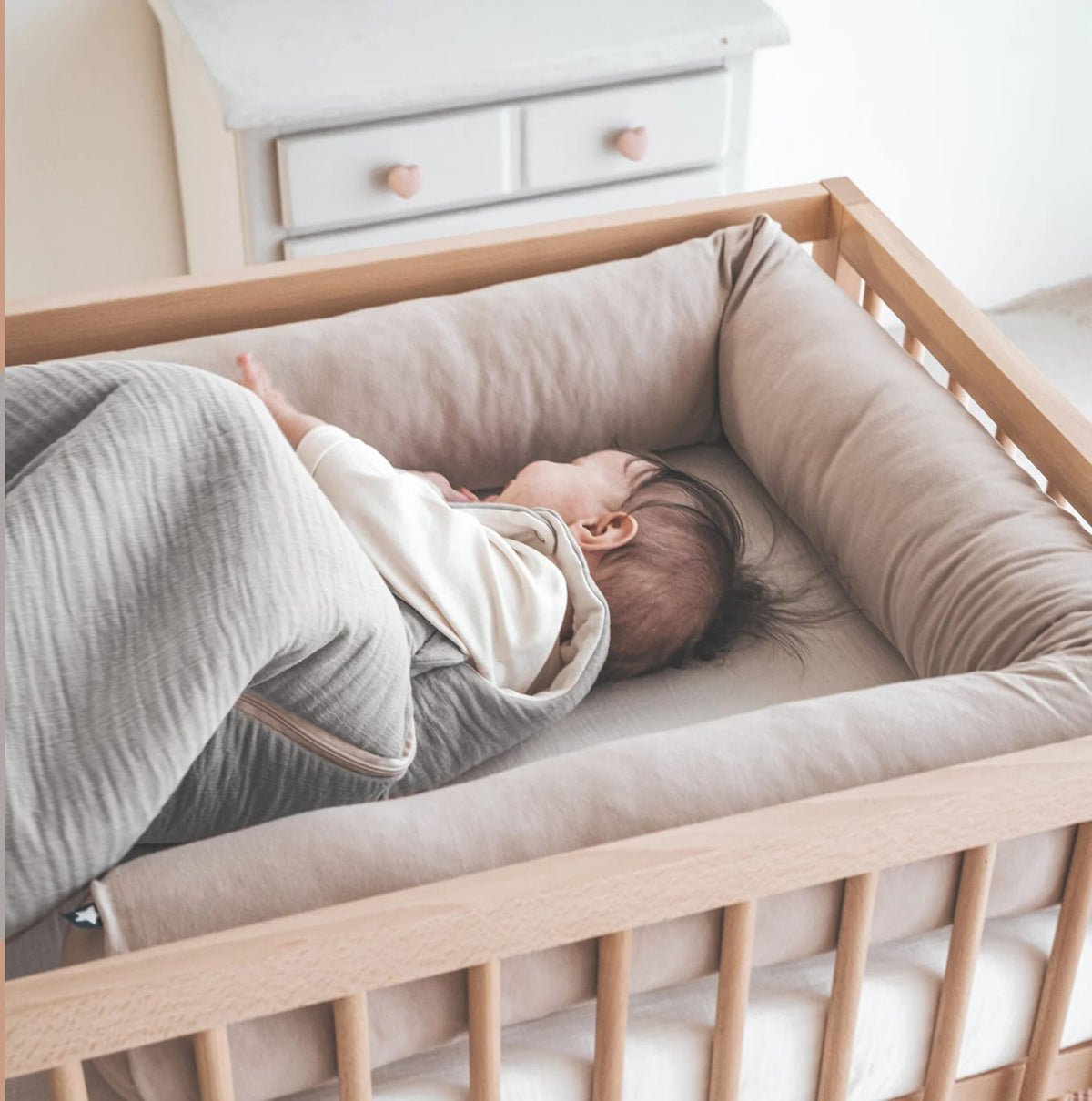 Saco de dormir de muselina Julius Zöllner gris 62 a 68