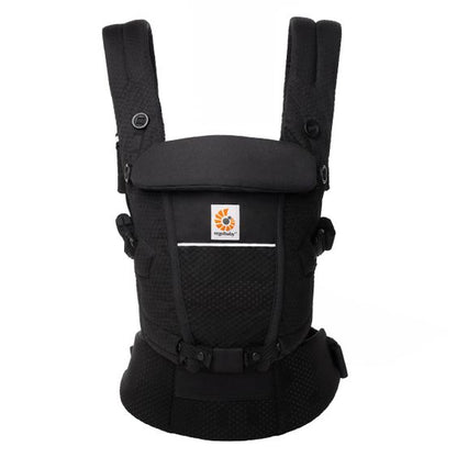 ERGOBABY ADAPT SoftFlex MESH nosidełko ergonomiczne 3,2-20kg, czarne, przewiewne, stan powystawowy