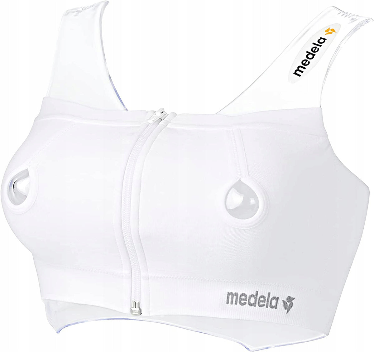 MEDELA gorset do laktatora EASY EXPRESSION M biały, wygodny stanik do odciągania pokarmu