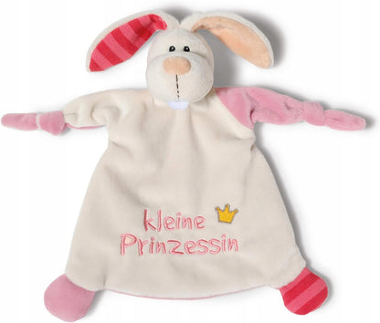 NICI komforter Mała Księżniczka 25 x 25 cm, beżowo-różowa przytulanka króliczek dla dzieci 0+