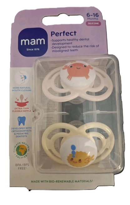MAM Perfect chupete x2 6-16 meses + caja