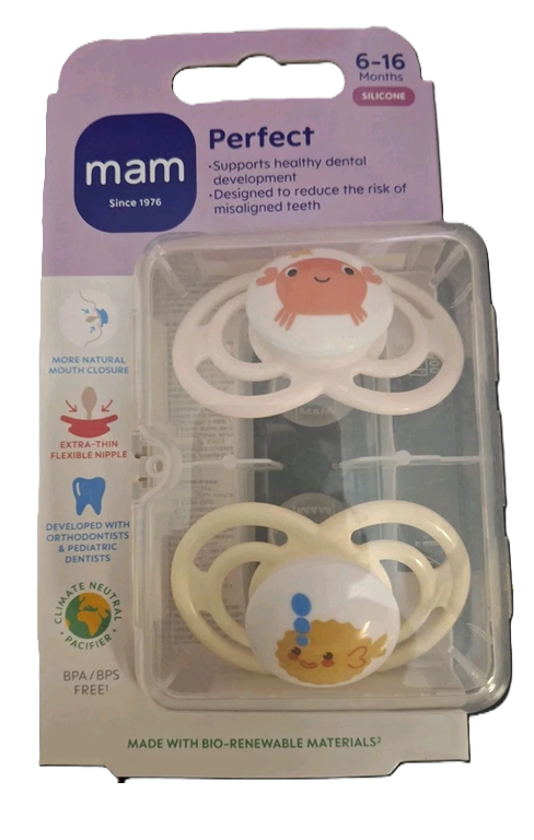 MAM Perfect chupete x2 6-16 meses + caja