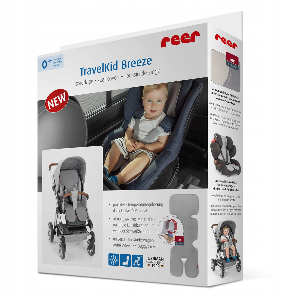 REER TravelKid Breeze inserto transpirable para cochecito y silla de coche