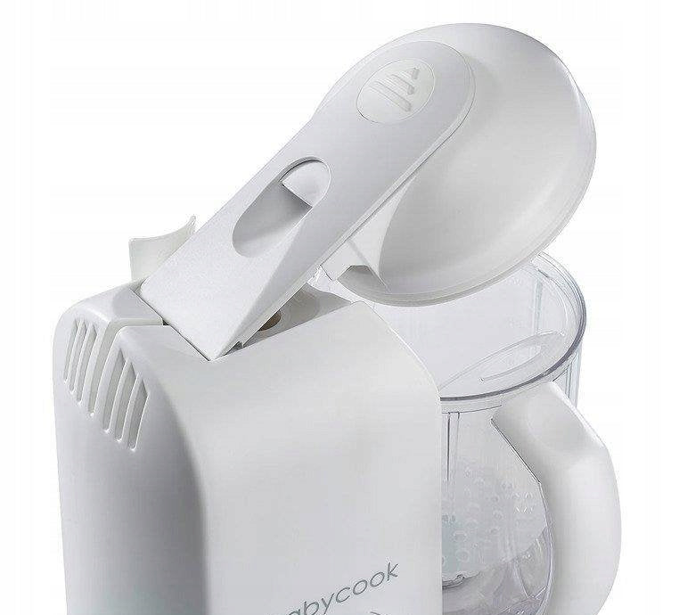 BEABA Babycook ROBOT KUCHENNY 4w1 parowar, mikser, biały baby food maker z przykrywką i dzbankiem