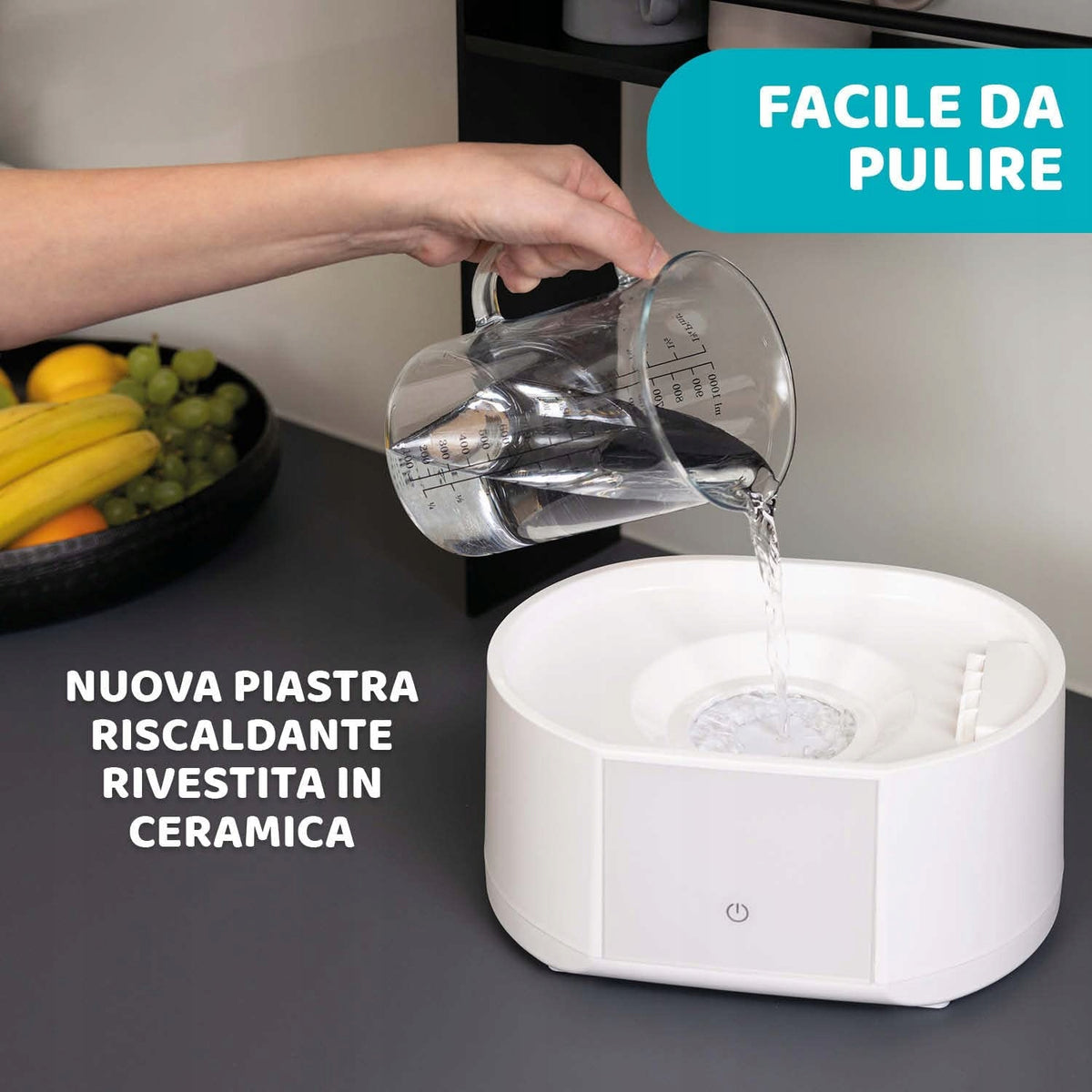 CHICCO sterylizator parowy z suszarką All in One, biały, z ceramiczną płytą grzewczą i łatwym czyszczeniem