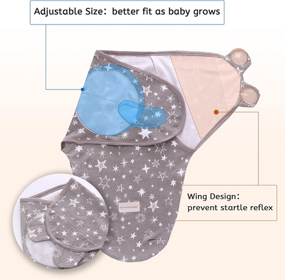 MIRACLE BABY saco de dormir envolvente 0-3 meses x3