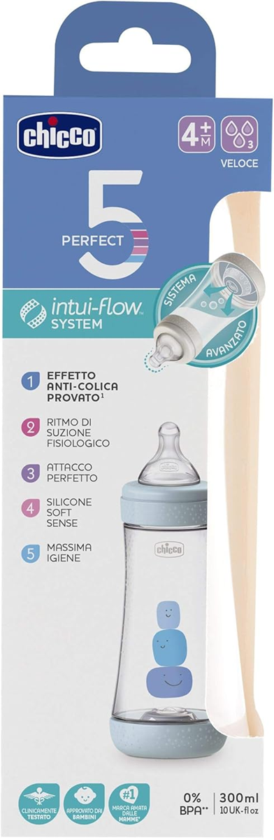 CHICCO biberón Perfect5 4m+ 300ml