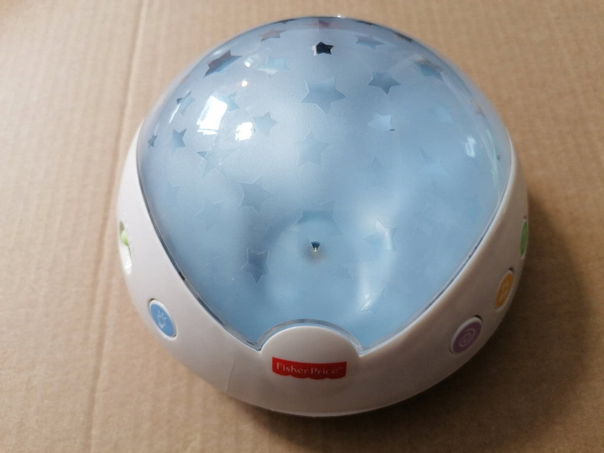 FISHER PRICE karuzela projektor + pilot z gwiazdkowym projektorem Fisher-Price, wielokolorowa, stan powystawowy