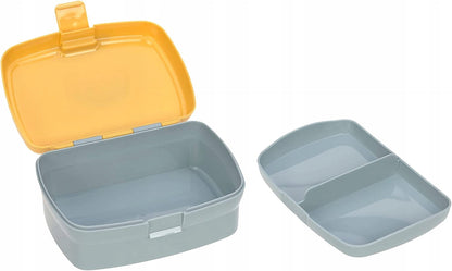 LASSIG zestaw śniadaniowy BIDON śniadaniówka żółty lunchbox z wyjmowanym pojemnikiem na przekąski